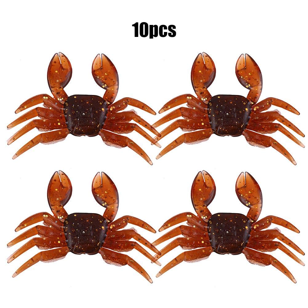 Zerone crab lure soft brown in water shot, suggesting lifelike motion