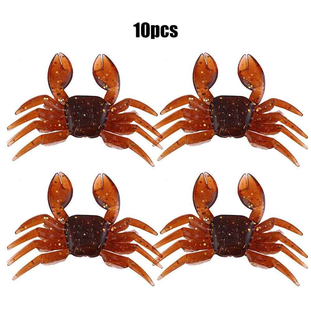 Zerone crab lure soft brown in water shot, suggesting lifelike motion
