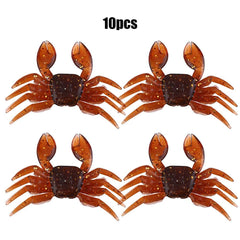 Zerone crab lure soft brown in water shot, suggesting lifelike motion