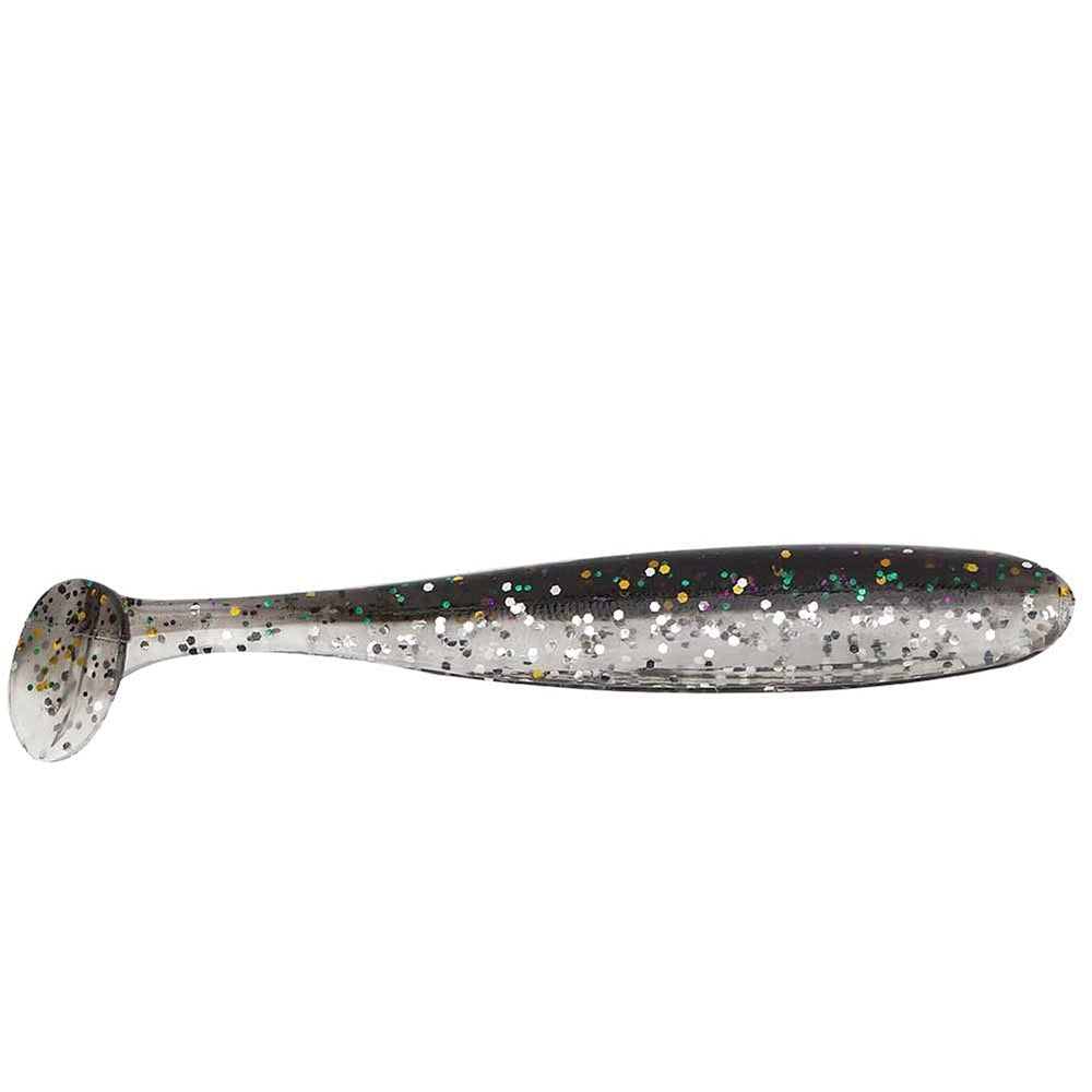 Zerone detail shot of black soft lure emphasizing plastic texture