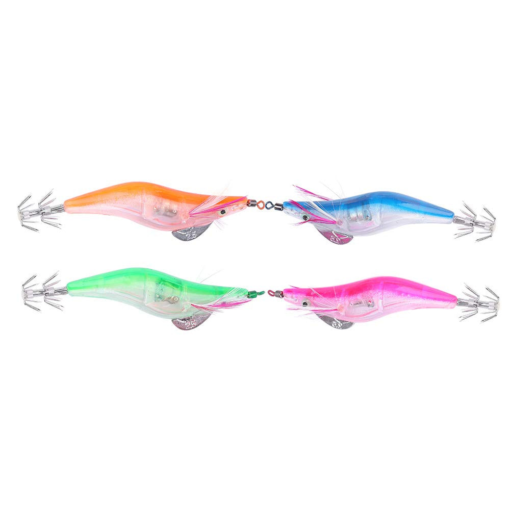 Zerone lighted squid jig hooks lifelike eyes and painted finish.
