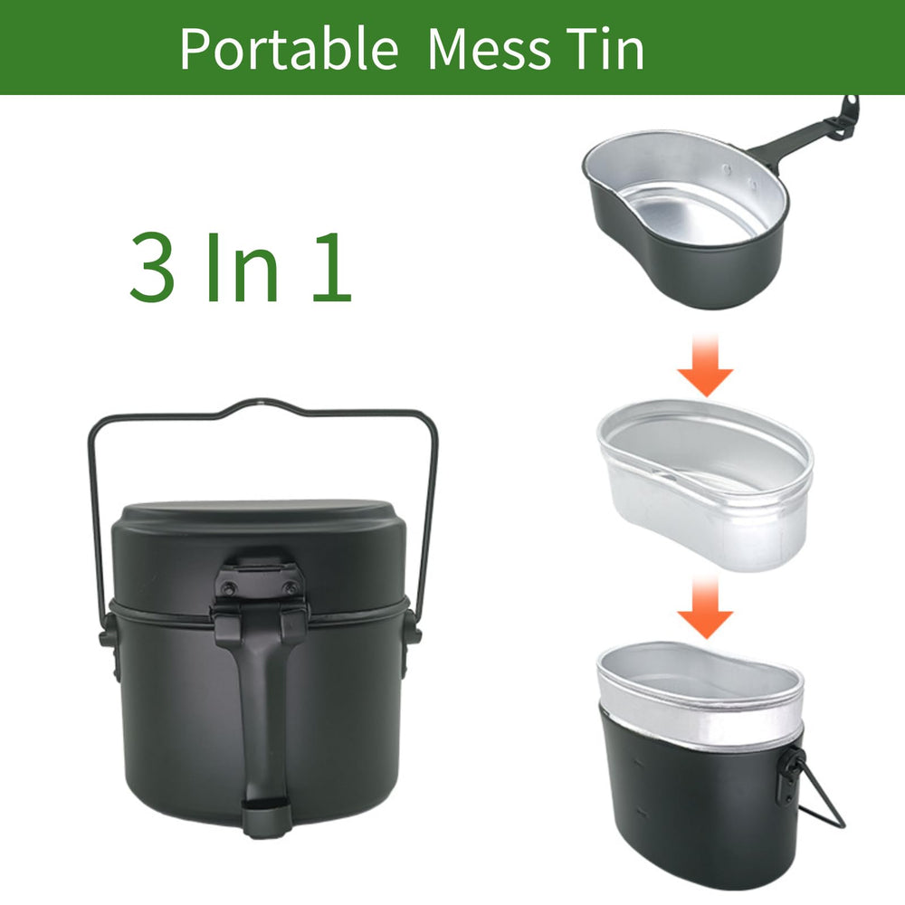 Zerone Mess Kit in backpack, easy to carry on long hikes