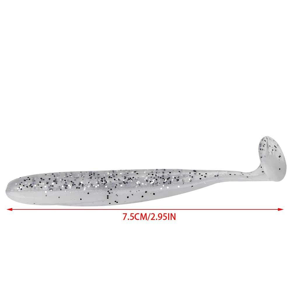 Zerone lures show internal sequins reflecting light to attract fish.