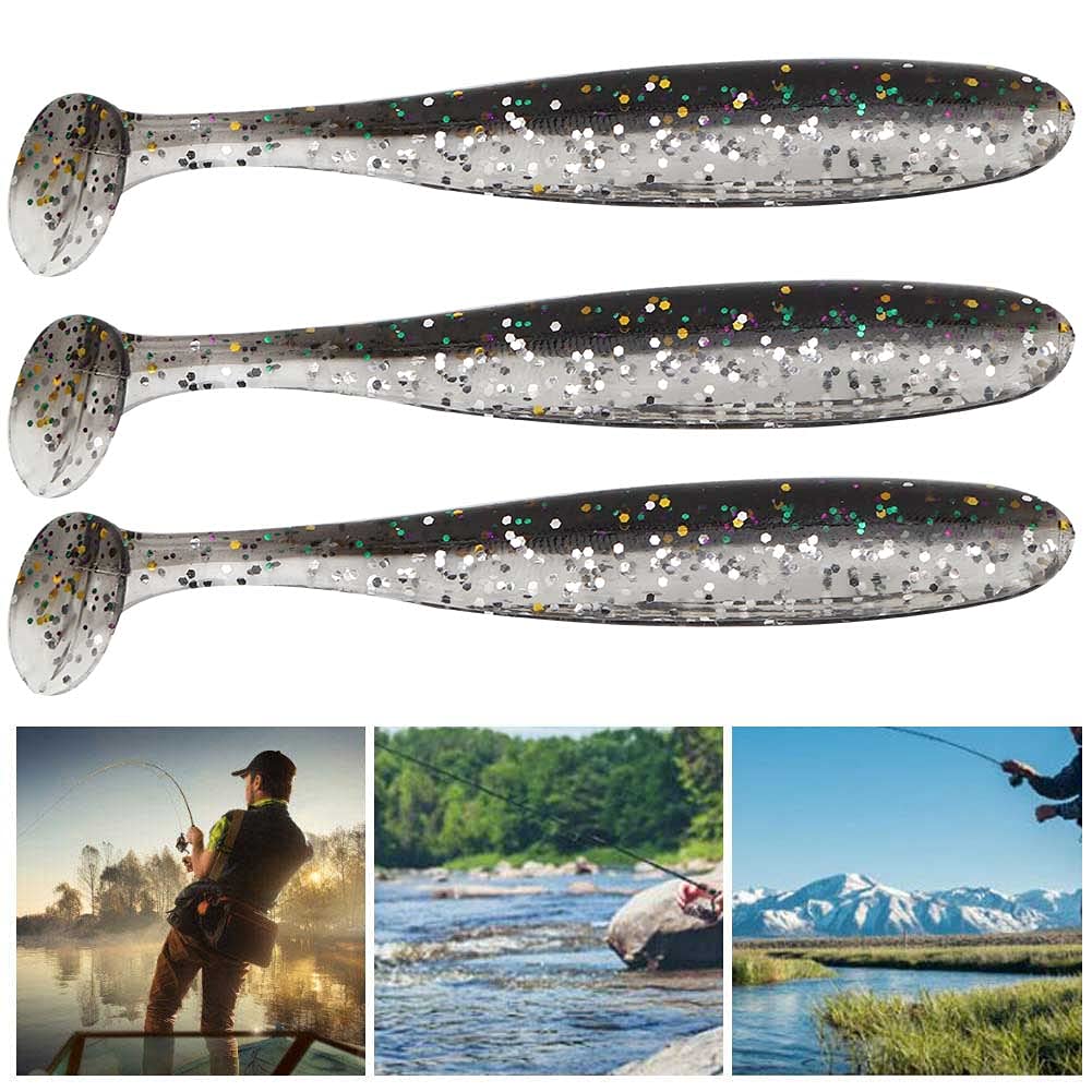 Zerone soft lure in black shows smooth swimming action for predatory fish
