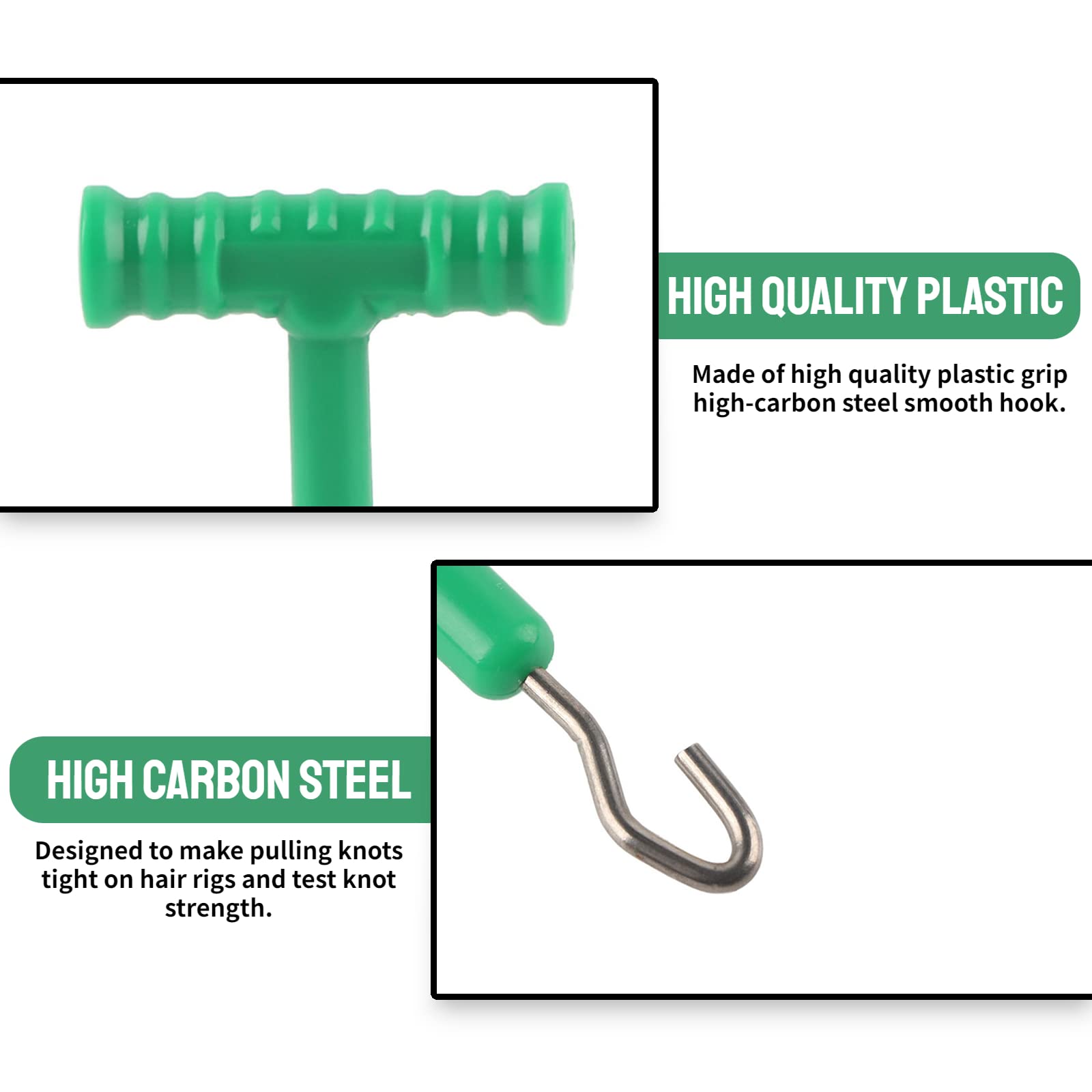 Zetiling knot puller hair rig use enables secure hair rig ties with ease