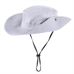 Tilted view highlighting wide brim