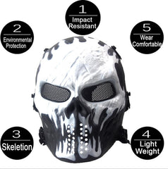 ZEZEFUFU skull design mask for a bold tactical look on the field