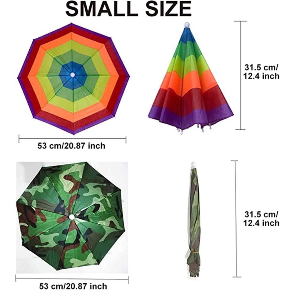 Set of four umbrella hats packaged together