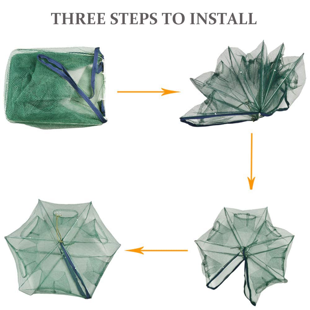 Trap size: cone entrance 10-15 cm and overall 58x22 cm