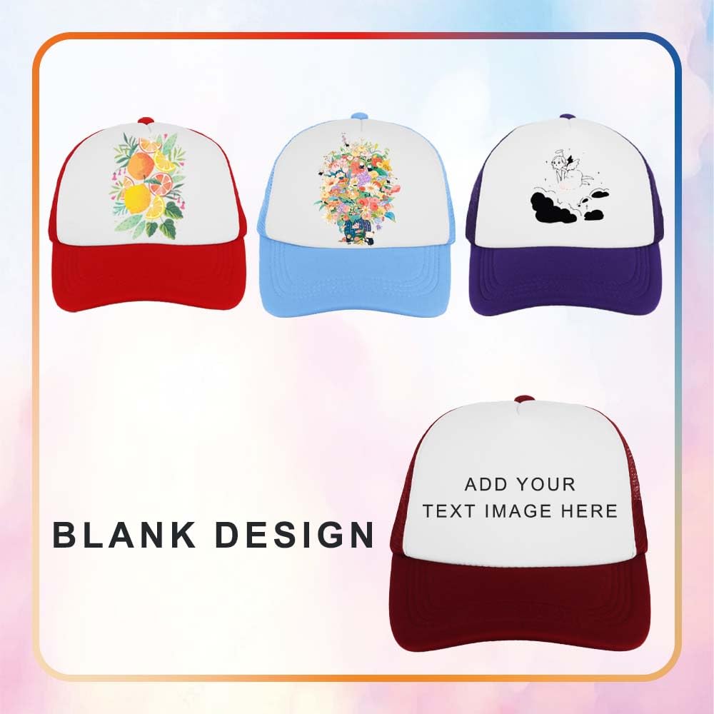 ZH 12 Pcs sublimation trucker hats front-back-ventilation keeps you cool during outdoor activities.