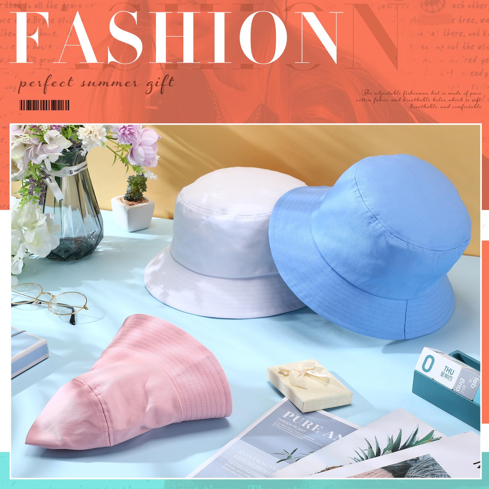 Close-up of soft cotton material and brim stitching