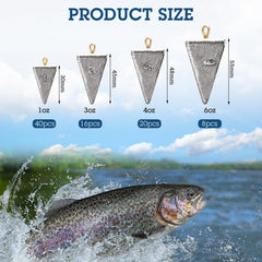 Zhanmai 3oz pyramid fishing sinker