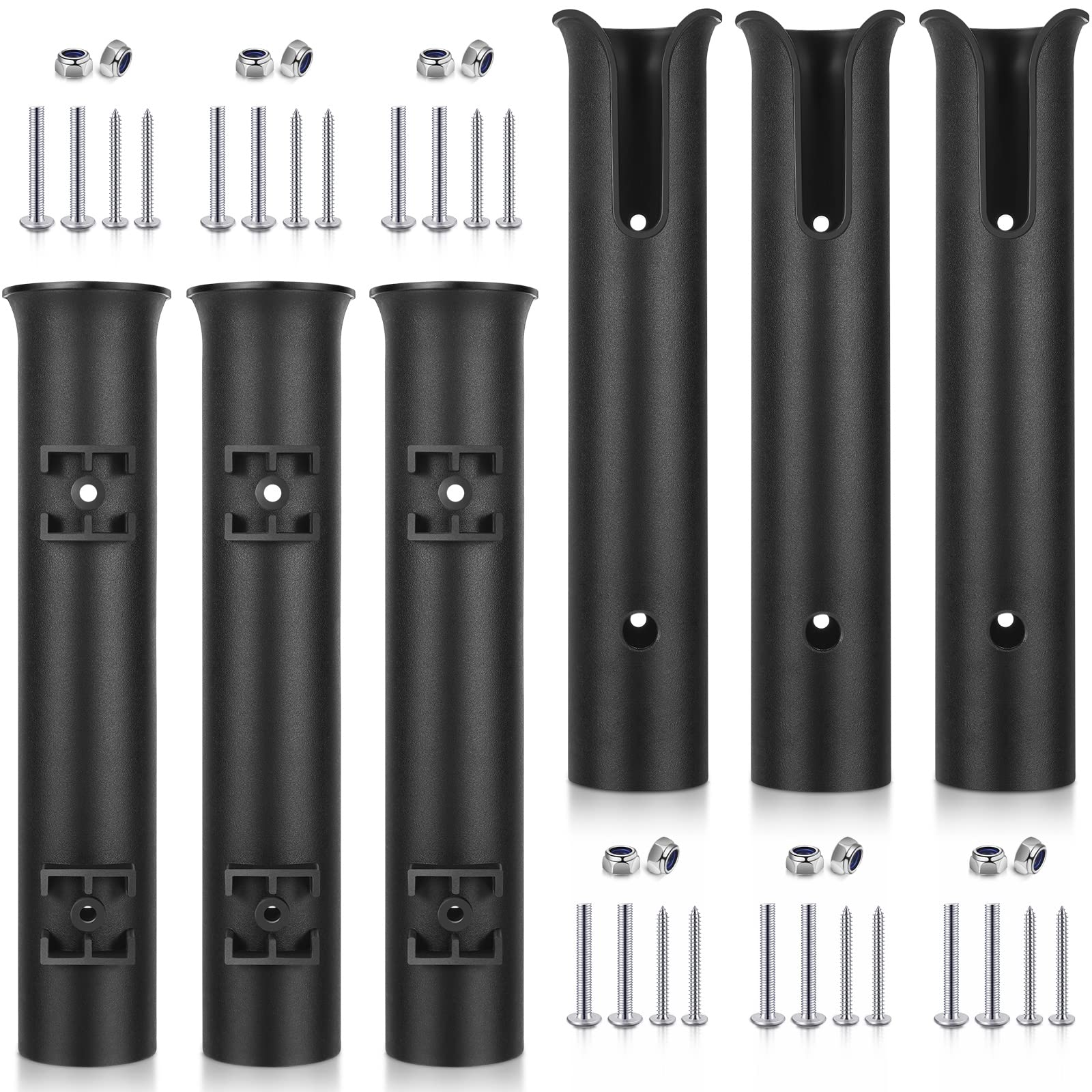 Zhanmai 6 pack fishing rod holders mounted on wall