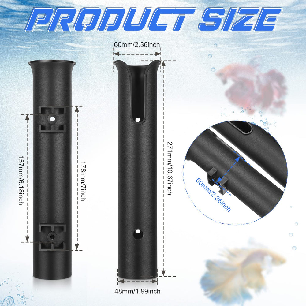 ABS plastic fishing rod holder close-up
