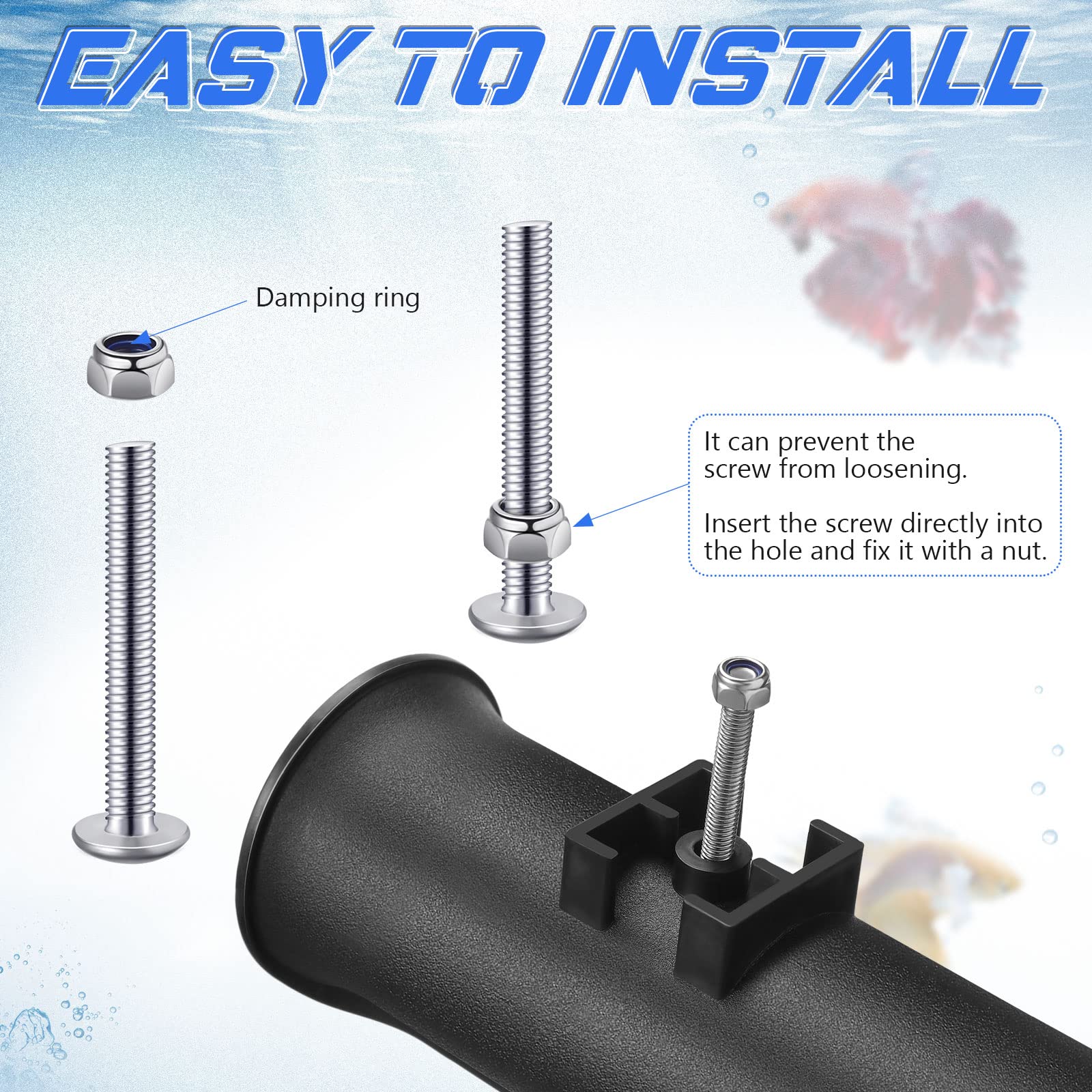 Rod holders with screws and nuts included