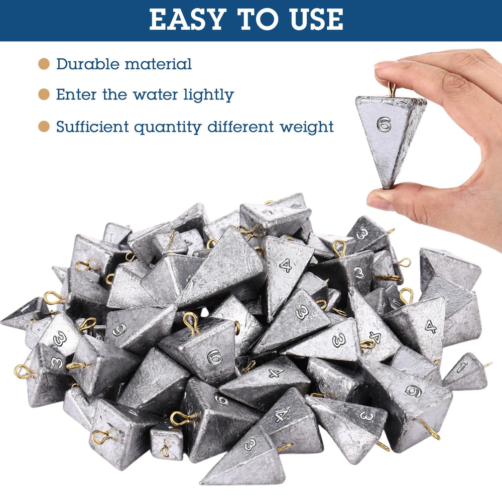 Pyramid sinker design close-up