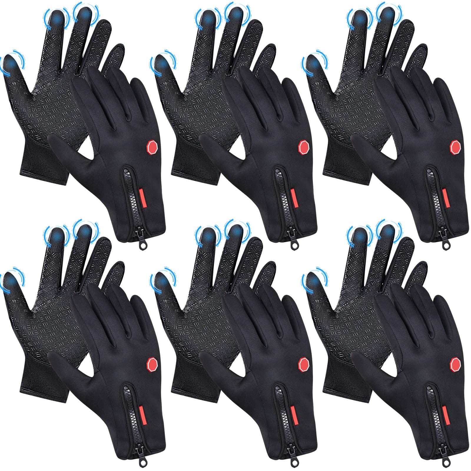 Zhanmai winter gloves front view showing warm insulation for outdoor activities