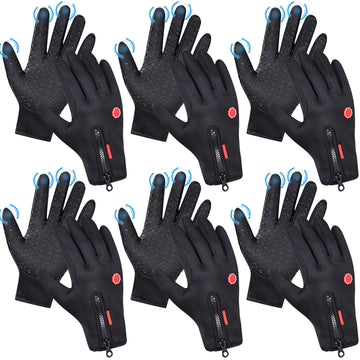 Zhanmai winter gloves front view showing warm insulation for outdoor activities