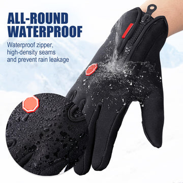 Zhanmai winter gloves thumb touchscreen close-up enables phone use in cold weather