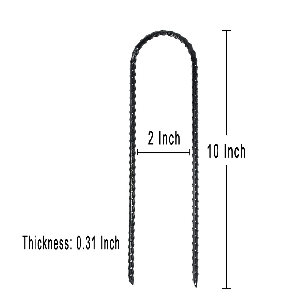 ZHHENIALY galvanized steel stakes with spiral ends for easy insertion.