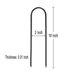 ZHHENIALY galvanized steel stakes with spiral ends for easy insertion.