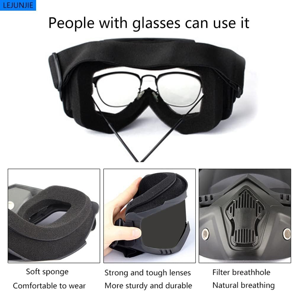 Zhiling anti-fog goggles with 180-degree lens for full visibility.