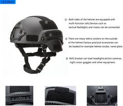 Zhiling helmet side rails for mounting accessories during field use.