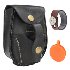 ZHUOCE leather slingshot pouch with magnetic closure for easy ammo access.