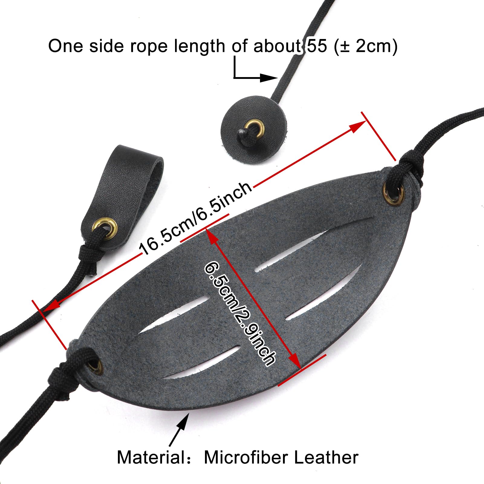 ZHUOCE slingshot features leather-end rope reinforcement to reduce slippage.
