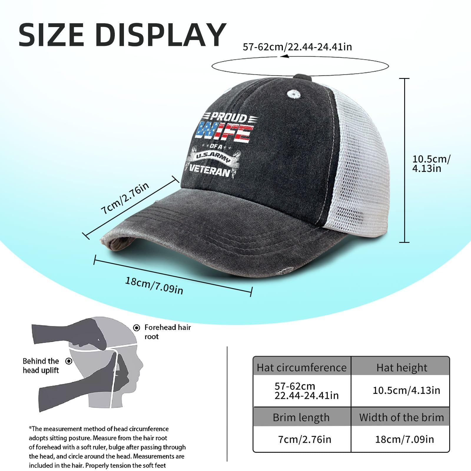 Zhusear cap adjustable back for a comfortable, secure fit