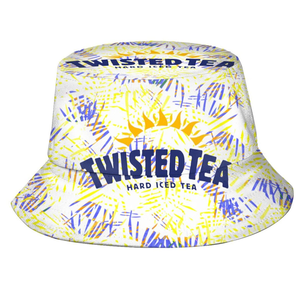 ZHYSQY packable bucket hat front view, vibrant print and travel-friendly portability.