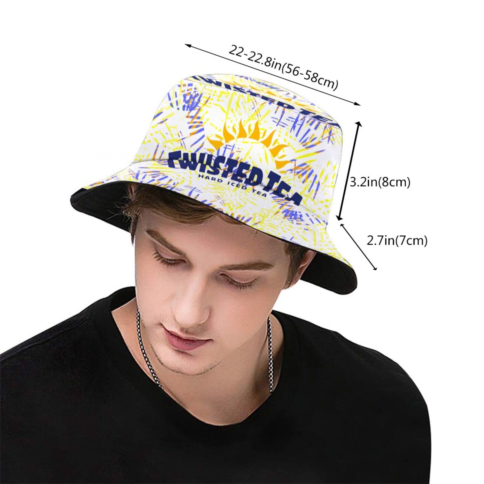 ZHYSQY packable bucket hat side view, compact design for bags and backpacks.