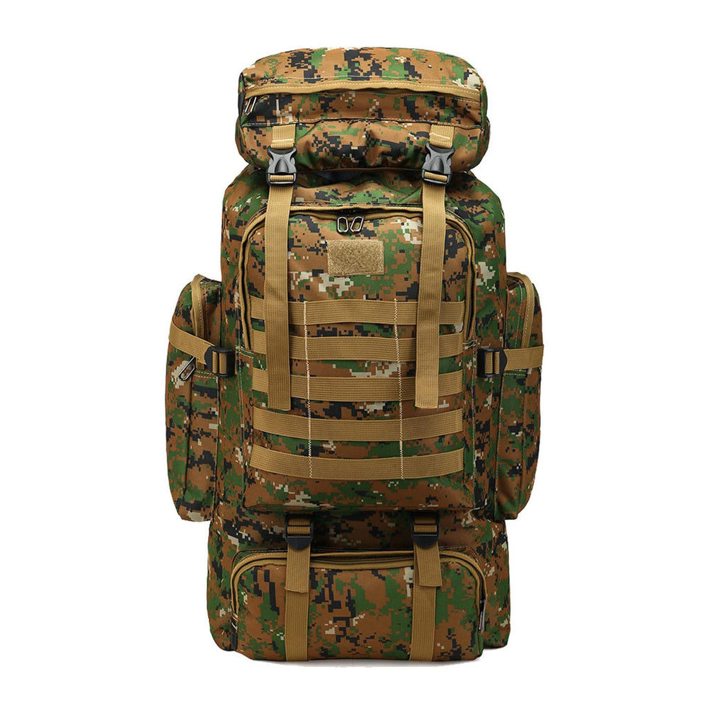 Ziliyy 70L hiking backpack main compartment with drawstring closure for organized gear.