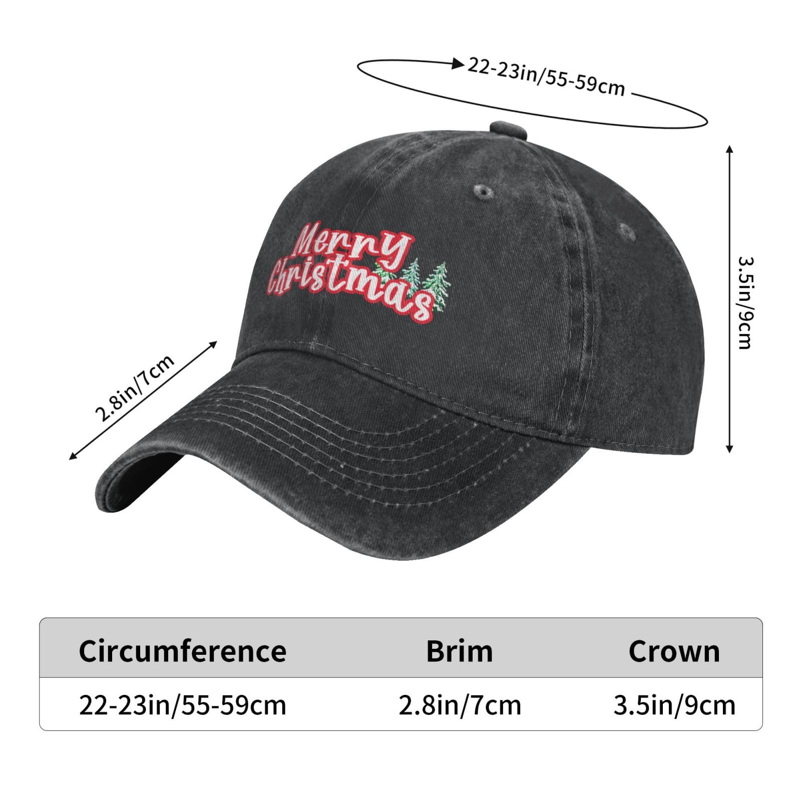 Holiday baseball cap suitable for sports and daily wear