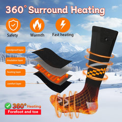 Ziluetar heated socks four heat levels for varied winter activities.