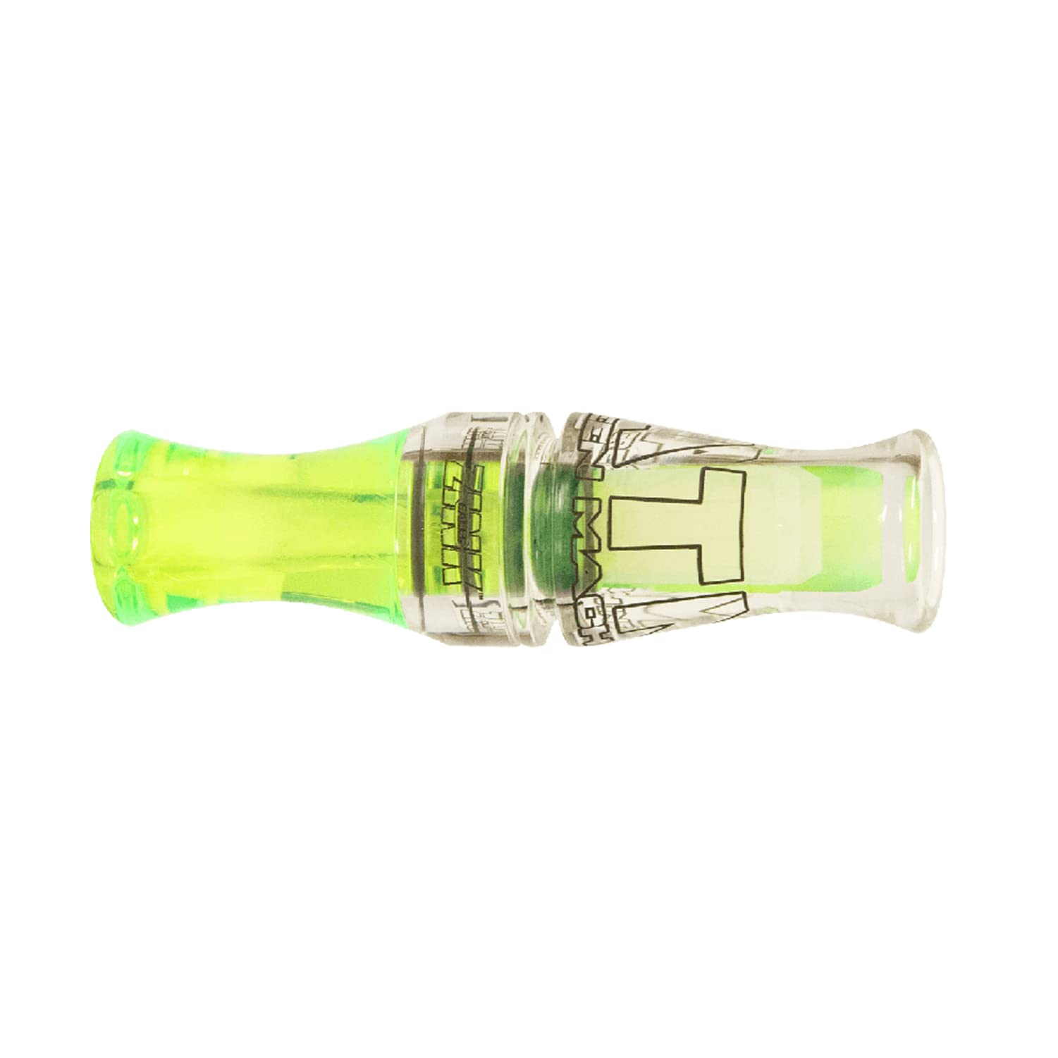 Zink ATM Green Machine polycarb duck call close-up highlighting durable build and potential realistic tones for hunting.