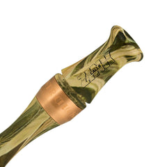 Zink Calls PC-1 Polycarb tone channel closeup reveals worn-in throat for realistic goose calls