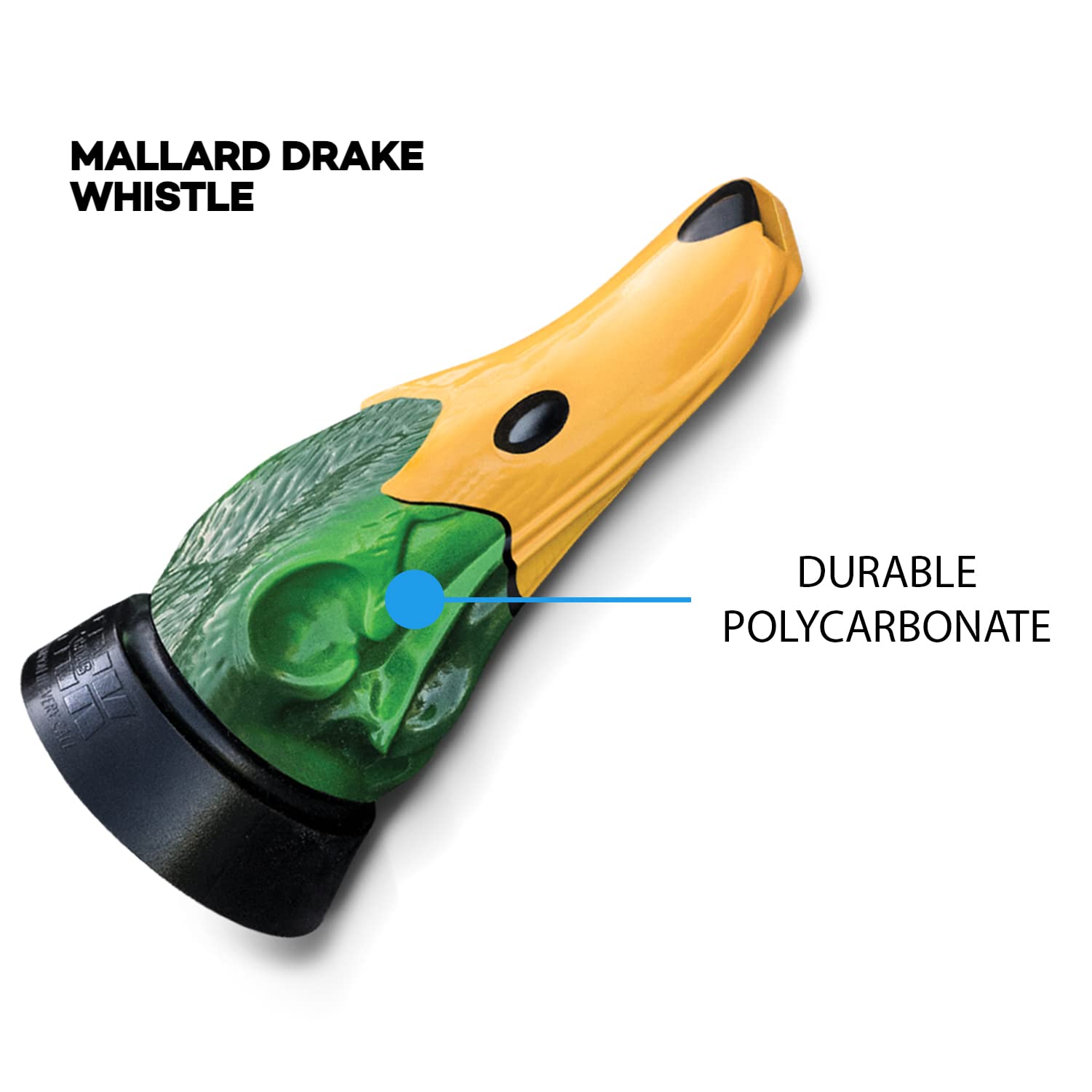 Zink Mallard Drake Whistle easy-blow system suits beginner-friendly calling.