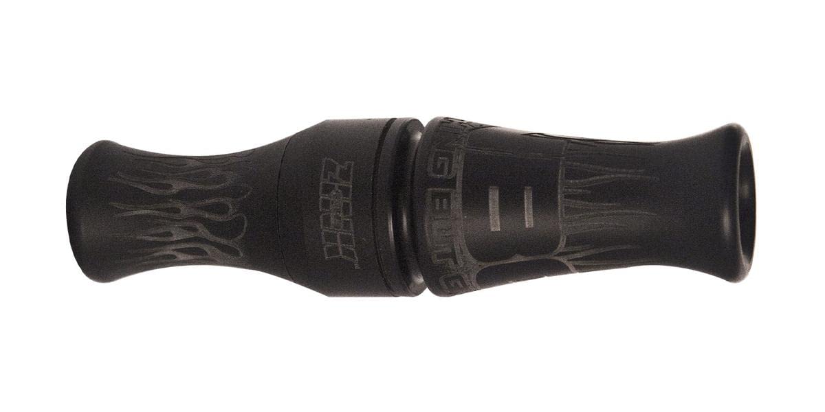 Zink Nothing But Green polycarbonate duck call action shot illustrating easy-blow setup for beginners.