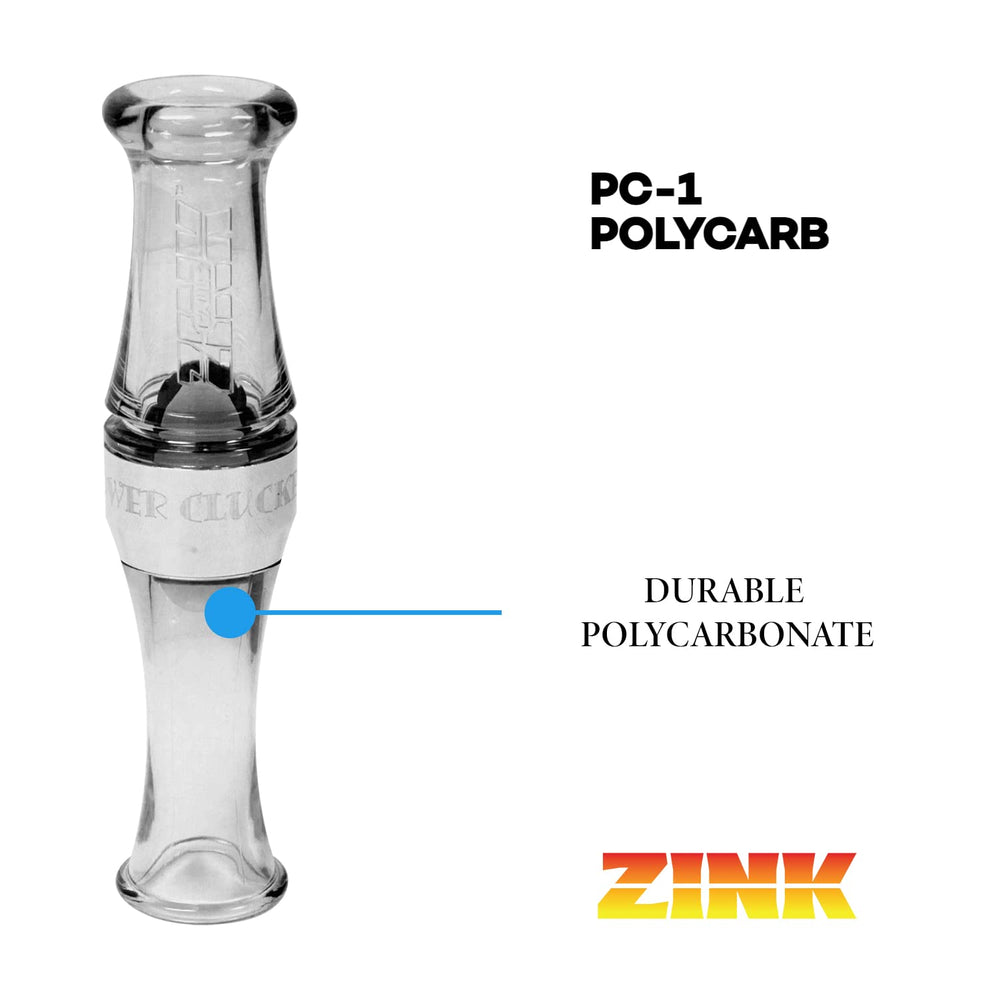 Zink PC-1 Polycarb goose call with easy-blow system supports beginners.