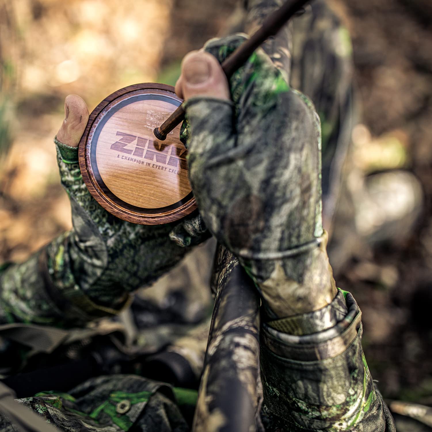 Zink Wicked Series in-field use image showing authentic turkey calling setup