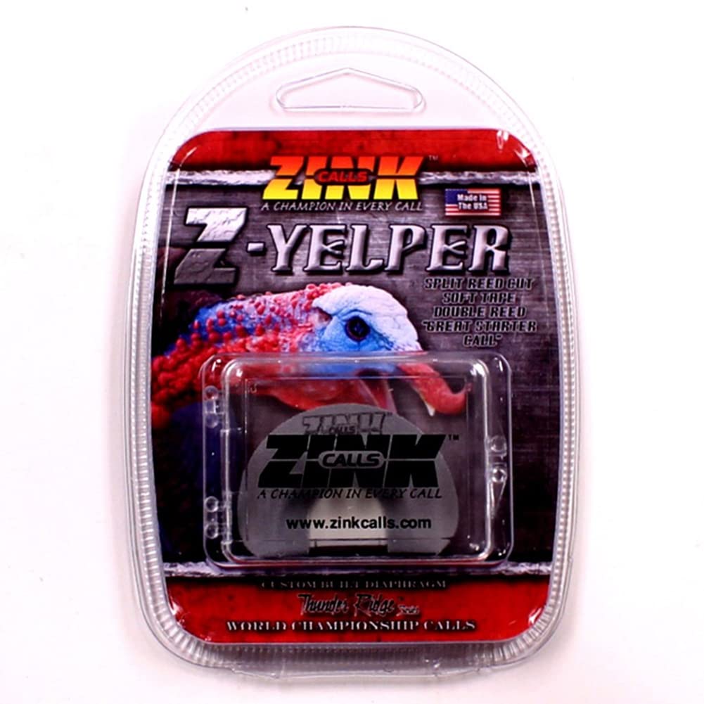 Zink Z-Yelper diaphragm call in hand showing authentic double cut sound for marsh or blind use