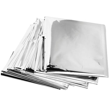 ZIP Emergency Mylar Blanket compact pack with sealed pouches, ideal for car kits.