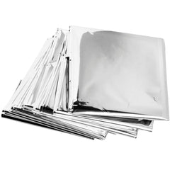 ZIP Emergency Mylar Blanket compact pack with sealed pouches, ideal for car kits.