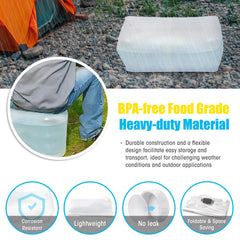 Zipcase water storage bag garden irrigation setup showcases outdoor watering readiness.