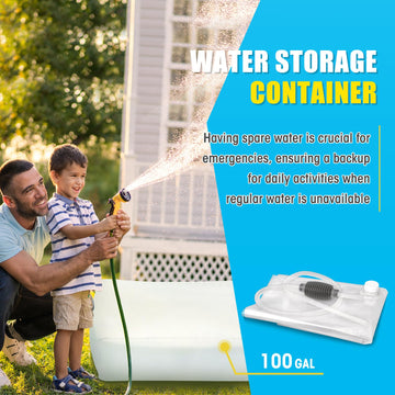 Zipcase water storage bag in bathtub setting highlights home bathtub storage capability.