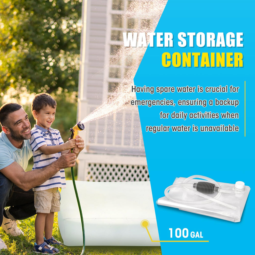 Zipcase water storage bag in bathtub setting highlights home bathtub storage capability.