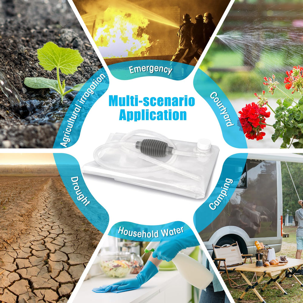 Zipcase water storage bag material closeup confirms food-grade, USFDA-compliant plastic.