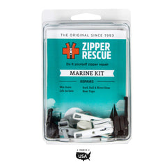 Zipper Rescue Marine Kit with five sliders ready for wetsuit zipper repairs