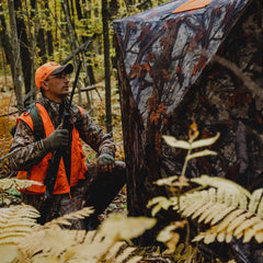 Zipperless windows design shown on Road Runner hunting blind